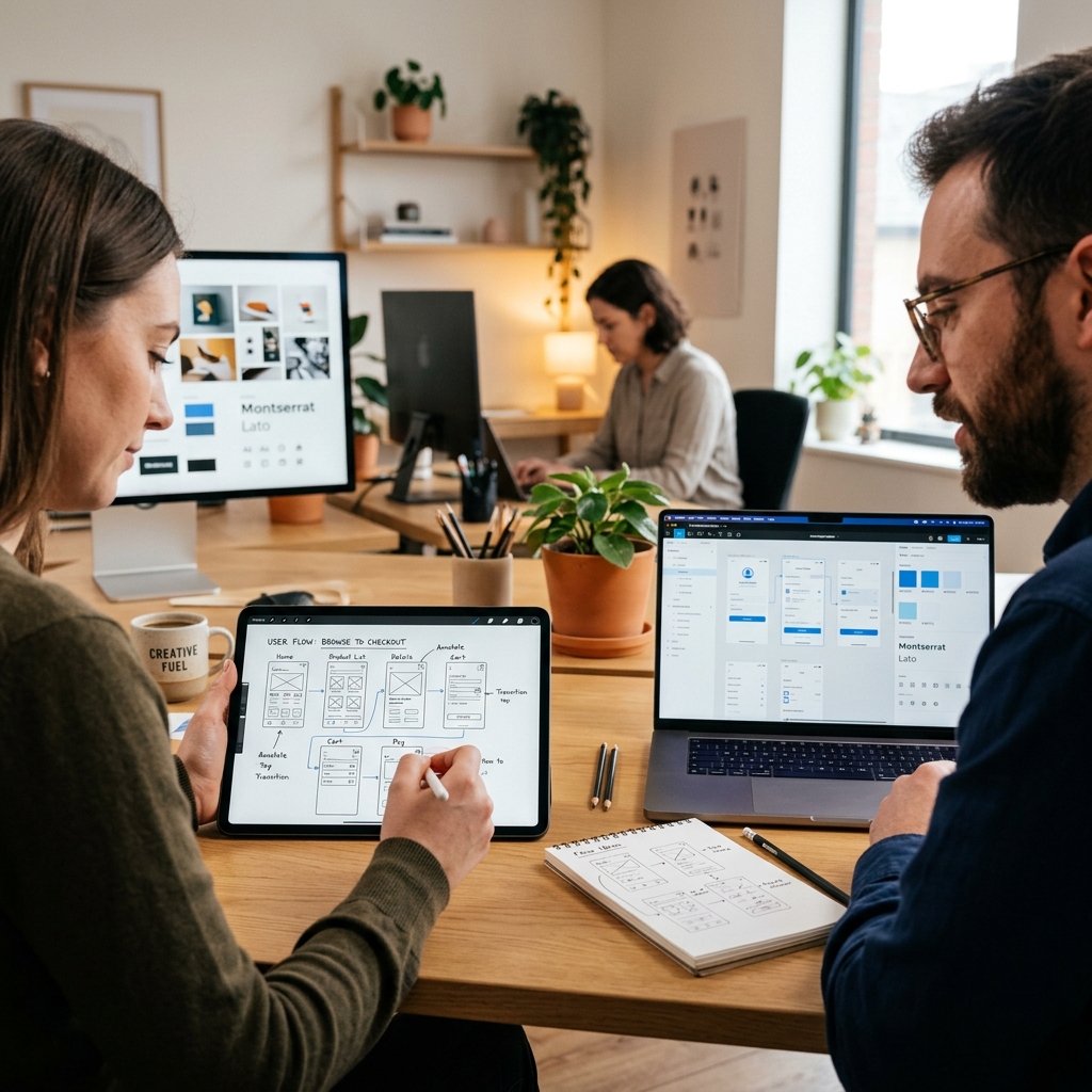 Modern UI/UX design collaboration